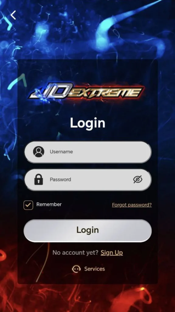 JD Extreme Casino App Preview - Login
